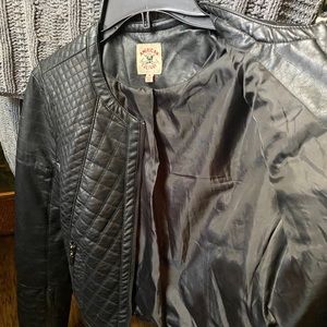 Faux leather jacket worn once.